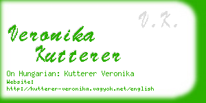 veronika kutterer business card